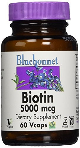 Bluebonnet Biotin 5,000mcg