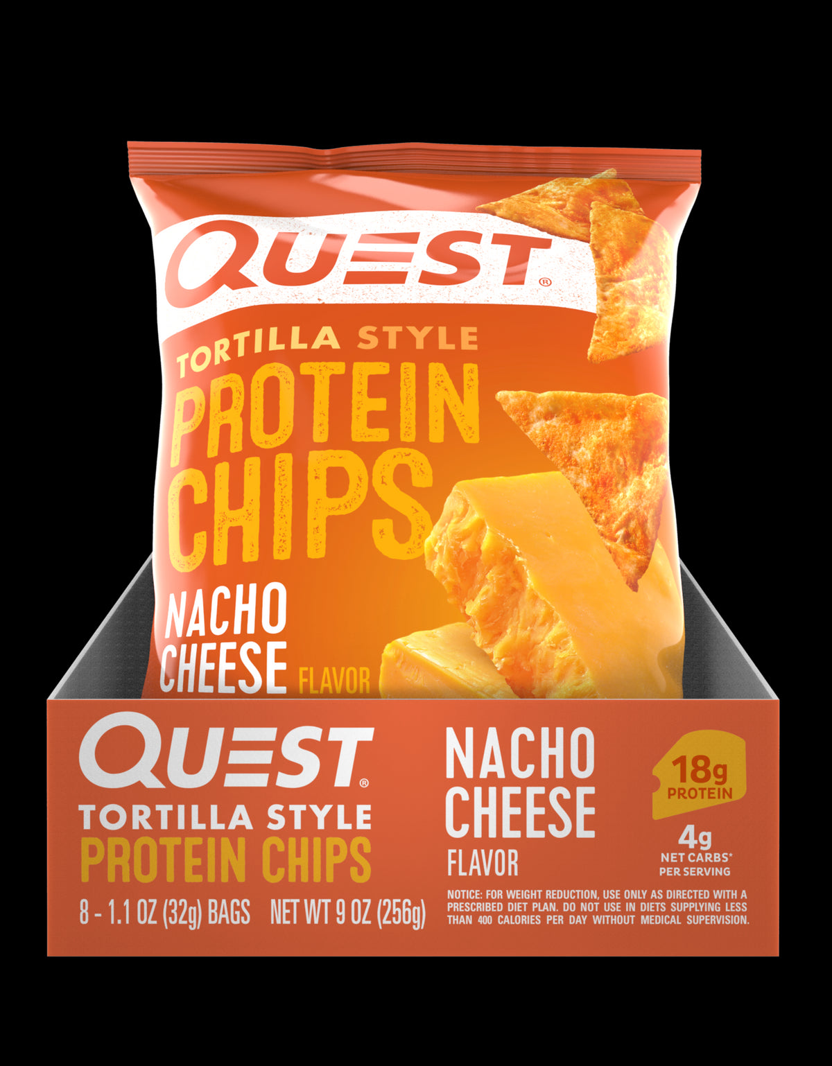 Quest Tortilla Style Protein Chips Nacho Cheese, 32 g