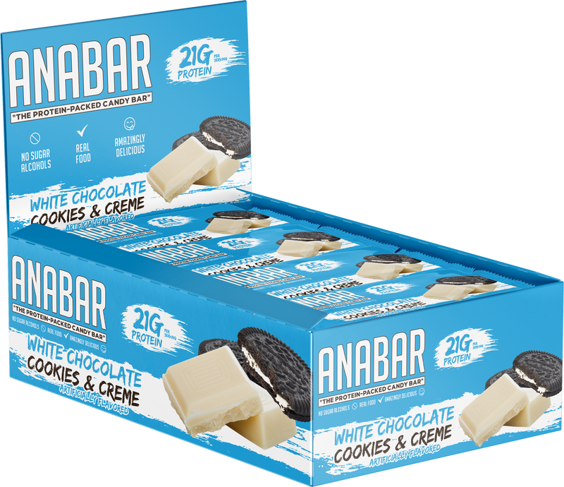 Anabar Protein Bar  - Box of 12 - White Chocolate Cookies & Cream