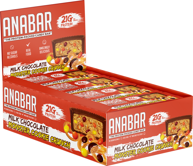 Anabar Protein Bar - Box of 12 - Milk Chocolate Monster Cookie Crunch